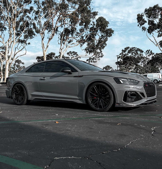 Audi RS5 B9.5 2020 2021 2022 2023 2024 with Aftermarket Parts - AE Style Front Lip Carbon Fiber from ArmorExtend