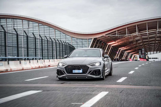 Audi RS5 B9.5 2020 2021 2022 2023 2024 with Aftermarket Parts - AE Style Front Lip Carbon Fiber from ArmorExtend