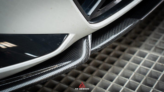 BMW 3 Series 330i (With M-Package Bumper,Does not fit base model) M340i LCI G20 G21 2023 2024 with Aftermarket Parts - AE Style Front Lip Carbon Fiber from ArmorExtend