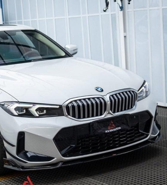 BMW 3 Series 330i (With M-Package Bumper,Does not fit base model) M340i LCI G20 G21 2023 2024 with Aftermarket Parts - AE Style Front Lip Carbon Fiber from ArmorExtend