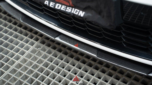 BMW 3 Series 330i (With M-Package Bumper,Does not fit base model) M340i LCI G20 G21 2023 2024 with Aftermarket Parts - AE Style Front Lip Carbon Fiber from ArmorExtend