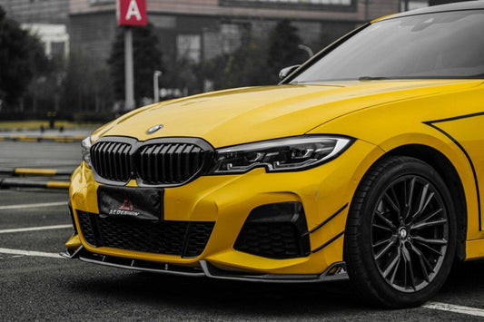 BMW 3 Series 330i M340i G20 Pre-LCI 2019 2020 2021 2022 with Aftermarket Parts - AE Style Front Lip Carbon Fiber from ArmorExtend
