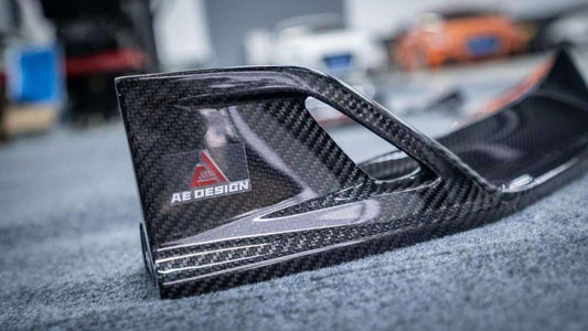 BMW M5 / M5C F90 Pre-LCI 2018 2019 2020 & M5 / M5C F90 LCI 2021 2022 2023 2024 With Aftermarket Parts - AE Lower Lip & Middle Lip Carbon Fiber from ArmorExtend