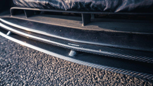 Mercedes Benz CLA45 CLA45S C118 2022 2023 2024 with Aftermarket Parts - AE Front Lip Carbon Fiber from ArmorExtend