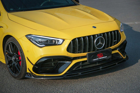 Mercedes Benz CLA45 CLA45S C118 2022 2023 2024 with Aftermarket Parts - AE Front Lip Carbon Fiber from ArmorExtend
