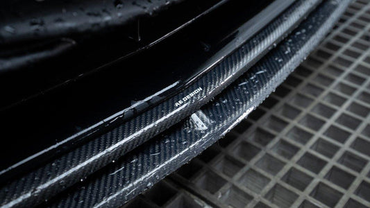 Mercedes Benz CLA45 CLA45S C118 2022 2023 2024 with Aftermarket Parts - AE Front Lip Carbon Fiber from ArmorExtend