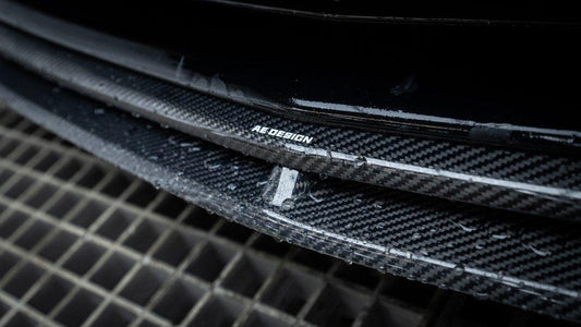 Mercedes Benz CLA45 CLA45S C118 2022 2023 2024 with Aftermarket Parts - AE Front Lip Carbon Fiber from ArmorExtend