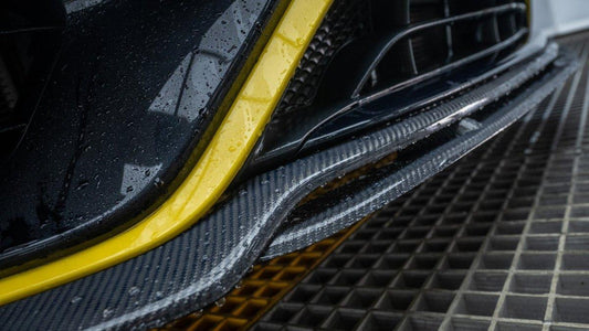 Mercedes Benz CLA45 CLA45S C118 2022 2023 2024 with Aftermarket Parts - AE Front Lip Carbon Fiber from ArmorExtend