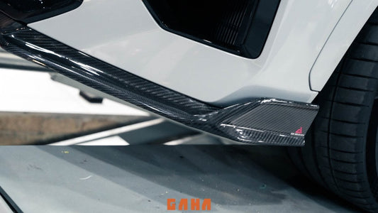 BMW X5M X5MC F95 & X6M X6MC F96 2024-ON (LCI) With Aftermarket Parts - AE Style Front Lip Carbon Fiber from ArmorExtend