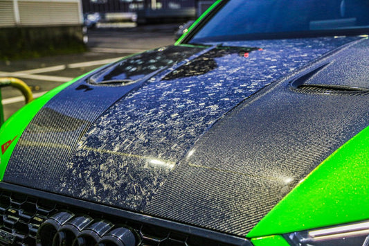 Audi RS4 B9 B9.5 2018-ON & S4 / A4 / A4 Allroad / A4 Avant B9 B9.5 2017 2018 2019 2020 2021 2022 2023 2024 with Aftermarket Parts - AE Style Hood Bonnet Carbon Fiber from ArmorExtend