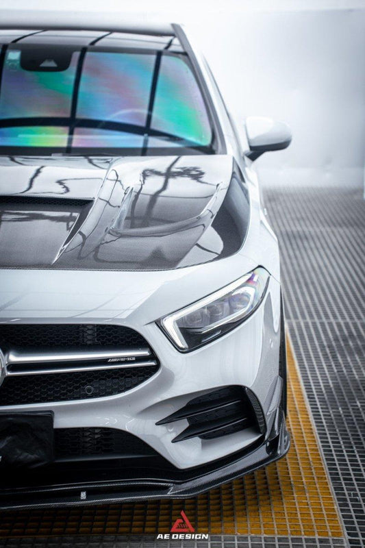 Mercedes Benz CLA-Class CLA45/CLA35/CLA250 C118 2022 2023 2024 A-Class A45/A35/A250/A220 W177 2019 2020 2021 2022 2023 2024 with Aftermarket Parts - AE Hood Bonnet Carbon Fiber from ArmorExtend