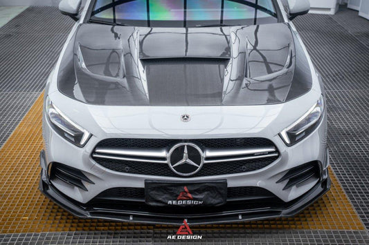 Mercedes Benz CLA-Class CLA45/CLA35/CLA250 C118 2022 2023 2024 A-Class A45/A35/A250/A220 W177 2019 2020 2021 2022 2023 2024 with Aftermarket Parts - AE Hood Bonnet Carbon Fiber from ArmorExtend