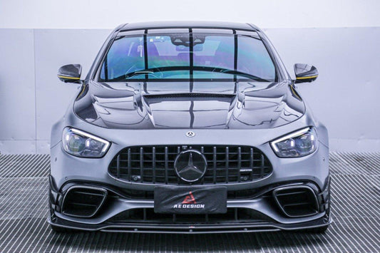 Mercedes Benz E63 E63S W213 2017 2018 2019 2020 2021 2022 2023 2024 with Aftermarket Parts - AE Hood Bonnet Carbon Fiber from ArmorExtend
