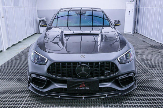 Mercedes Benz E63 E63S W213 2017 2018 2019 2020 2021 2022 2023 2024 with Aftermarket Parts - AE Hood Bonnet Carbon Fiber from ArmorExtend