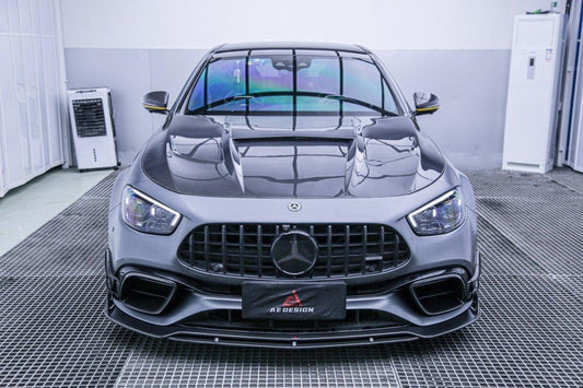 Mercedes Benz E63 E63S W213 2017 2018 2019 2020 2021 2022 2023 2024 with Aftermarket Parts - AE Hood Bonnet Carbon Fiber from ArmorExtend