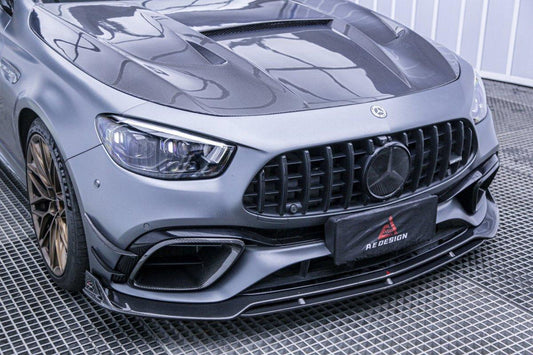 Mercedes Benz E63 E63S W213 2017 2018 2019 2020 2021 2022 2023 2024 with Aftermarket Parts - AE Hood Bonnet Carbon Fiber from ArmorExtend
