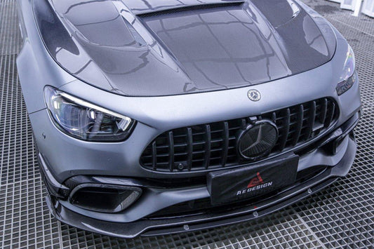 Mercedes Benz E63 E63S W213 2017 2018 2019 2020 2021 2022 2023 2024 with Aftermarket Parts - AE Hood Bonnet Carbon Fiber from ArmorExtend