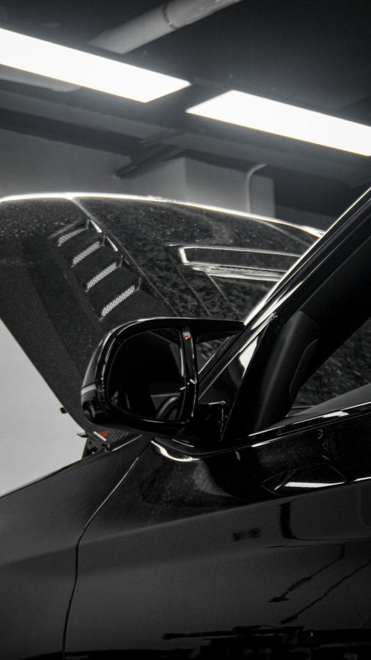 BMW X3 G01 & X3M X3MC F97 (Fits Both Pre-LCI & LCI) 2019 2020 2021 2022 2023 2024 & X4 G02 & X4M X4MC F98 (Fits Both Pre-LCI & LCI) 2019 2020 2021 2022 2023 2024 with Aftermarket Parts - AE Style Hood Bonnet Double-sided Carbon Fiber from ArmorExtend