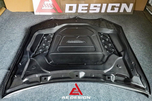 BMW X3 G01 & X3M X3MC F97 (Fits Both Pre-LCI & LCI) 2019 2020 2021 2022 2023 2024 & X4 G02 & X4M X4MC F98 (Fits Both Pre-LCI & LCI) 2019 2020 2021 2022 2023 2024 with Aftermarket Parts - AE Style Hood Bonnet Double-sided Carbon Fiber from ArmorExtend