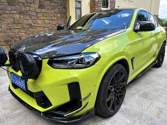 BMW X3 G01 & X3M X3MC F97 (Fits Both Pre-LCI & LCI) 2019 2020 2021 2022 2023 2024 & X4 G02 & X4M X4MC F98 (Fits Both Pre-LCI & LCI) 2019 2020 2021 2022 2023 2024 with Aftermarket Parts - AE Style Hood Bonnet Double-sided Carbon Fiber from ArmorExtend