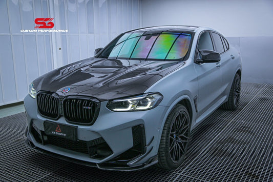 BMW X3 G01 & X3M X3MC F97 (Fits Both Pre-LCI & LCI) 2019 2020 2021 2022 2023 2024 & X4 G02 & X4M X4MC F98 (Fits Both Pre-LCI & LCI) 2019 2020 2021 2022 2023 2024 with Aftermarket Parts - AE Style Hood Bonnet Double-sided Carbon Fiber from ArmorExtend