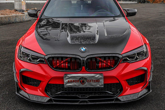 BMW M5/M5C F90 Pre-LCI 2018 2019 2020 with Aftermarket Parts - AE Intake Vent Cover Carbon Fiber from ArmorExtend