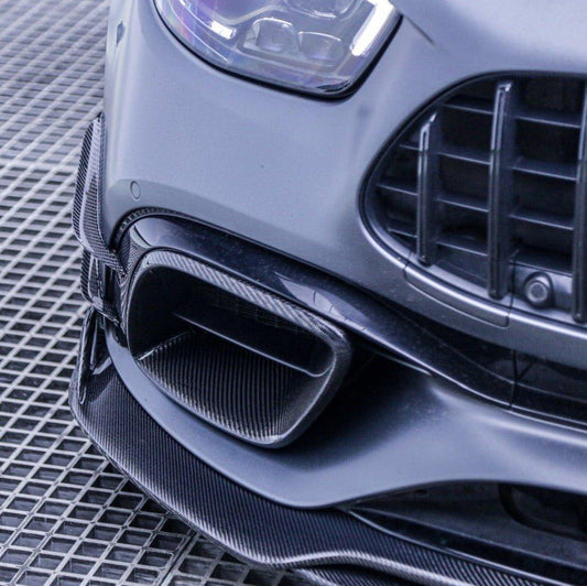 Mercedes Benz E63 E63S W213 2021 2022 2023 2024 with Aftermarket Parts - AE Style Intake Vent Cover Carbon Fiber from ArmorExtend
