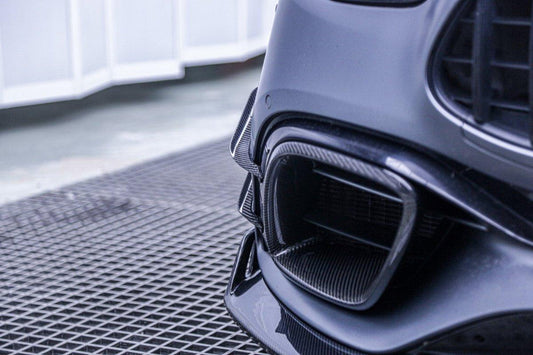 Mercedes Benz E63 E63S W213 2021 2022 2023 2024 with Aftermarket Parts - AE Style Intake Vent Cover Carbon Fiber from ArmorExtend