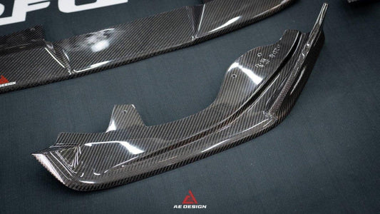BMW 3 Series 330i (With M-Package Bumper, does not fit base model) M340i LCI G20 G21 2023 2024 with Aftermarket Parts - AE V1 Style Rear Diffuser & Canards Carbon Fiber from ArmorExtend