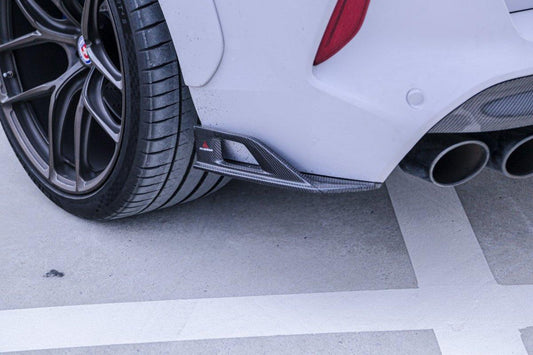 BMW X5M X5MC F95 (Fits Both Pre-LCI & LCI) 2020-ON X6M X6MC F96 (Fits Both Pre-LCI & LCI) 2020-ON with Aftermarket Parts - AE Style Carbon Fiber Rear Diffuser & Canards from ArmorExtend