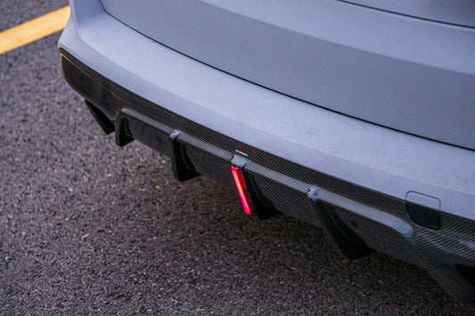 BMW X5M X5MC F95 (Fits Both Pre-LCI & LCI) 2020-ON X6M X6MC F96 (Fits Both Pre-LCI & LCI) 2020-ON with Aftermarket Parts - AE Style Carbon Fiber Rear Diffuser & Canards from ArmorExtend