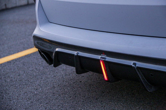 BMW X5M X5MC F95 (Fits Both Pre-LCI & LCI) 2020-ON X6M X6MC F96 (Fits Both Pre-LCI & LCI) 2020-ON with Aftermarket Parts - AE Style Carbon Fiber Rear Diffuser & Canards from ArmorExtend