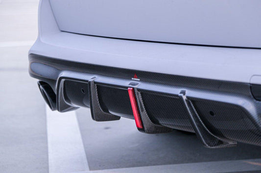 BMW X5M X5MC F95 (Fits Both Pre-LCI & LCI) 2020-ON X6M X6MC F96 (Fits Both Pre-LCI & LCI) 2020-ON with Aftermarket Parts - AE Style Carbon Fiber Rear Diffuser & Canards from ArmorExtend