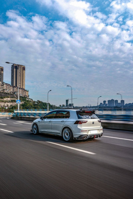 Volkswagen GTI & R-line MK8 2022 2023 2024 with Aftermarket Parts - AE Rear Diffuser Carbon Fiber from ArmorExtend