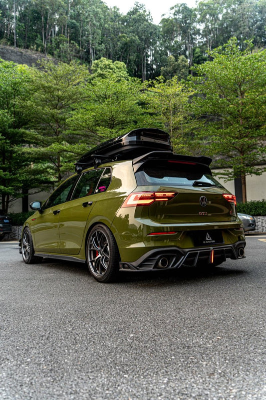 Volkswagen GTI & R-line MK8 2022 2023 2024 with Aftermarket Parts - AE Rear Diffuser Carbon Fiber from ArmorExtend