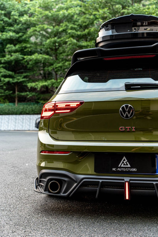 Volkswagen GTI & R-line MK8 2022 2023 2024 with Aftermarket Parts - AE Rear Diffuser Carbon Fiber from ArmorExtend