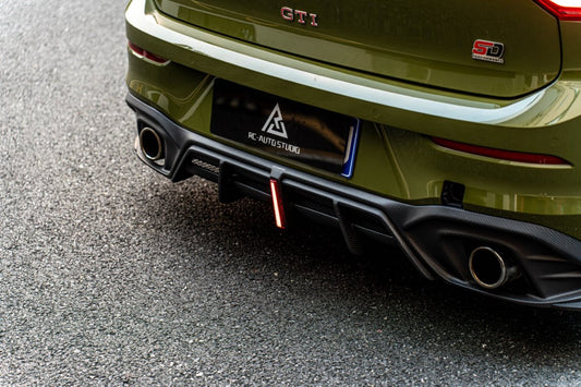 Volkswagen GTI & R-line MK8 2022 2023 2024 with Aftermarket Parts - AE Rear Diffuser Carbon Fiber from ArmorExtend