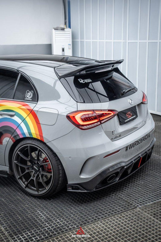 Mercedes Benz A-Class A45/A35/A250/A220 W177 2019 2020 2021 2022 2023 2024 with Aftermarket Parts - AE Style Rear Diffuser Carbon Fiber from ArmorExtend