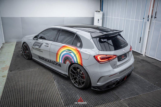 Mercedes Benz A-Class A45/A35/A250/A220 W177 2019 2020 2021 2022 2023 2024 with Aftermarket Parts - AE Style Rear Diffuser Carbon Fiber from ArmorExtend