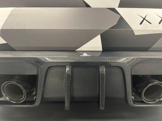 BMW M4 G82 G83 2021 2022 2023 2024 with Aftermarket Parts - AE V1 Style Rear Diffuser & Canards Carbon Fiber from ArmorExtend