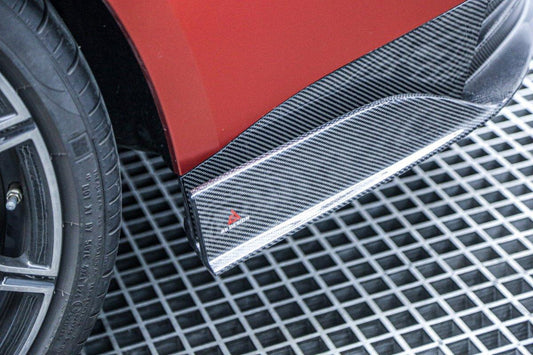 BMW M4 G82 G83 2021 2022 2023 2024 with Aftermarket Parts - AE V1 Style Rear Diffuser & Canards Carbon Fiber from ArmorExtend