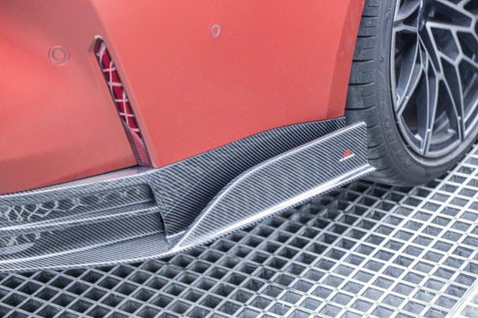BMW M4 G82 G83 2021 2022 2023 2024 with Aftermarket Parts - AE V1 Style Rear Diffuser & Canards Carbon Fiber from ArmorExtend