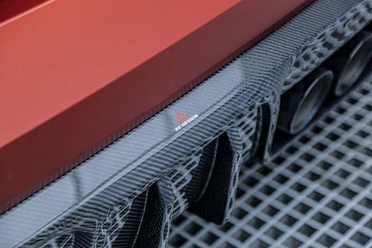 BMW M4 G82 G83 2021 2022 2023 2024 with Aftermarket Parts - AE V1 Style Rear Diffuser & Canards Carbon Fiber from ArmorExtend