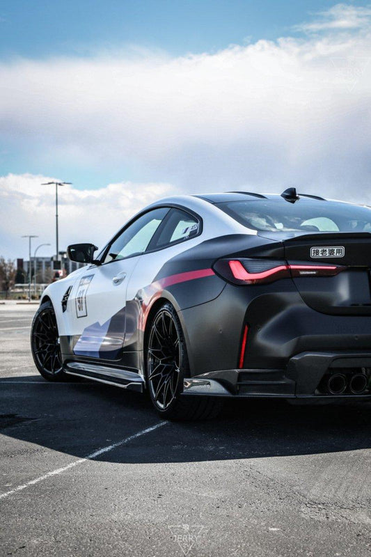 BMW M4 G82 G83 2021 2022 2023 2024 with Aftermarket Parts - AE V1 Style Rear Diffuser & Canards Carbon Fiber from ArmorExtend