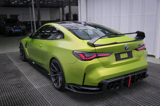 BMW M3 G80 G81 2021 2022 2023 2024 & M4 G82 G83 2021 2022 2023 2024 with Aftermarket Parts - AE V2 Style Rear Diffuser & Canards Carbon Fiber from ArmorExtend