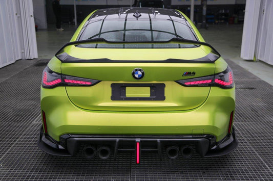 BMW M3 G80 G81 2021 2022 2023 2024 & M4 G82 G83 2021 2022 2023 2024 with Aftermarket Parts - AE V2 Style Rear Diffuser & Canards Carbon Fiber from ArmorExtend