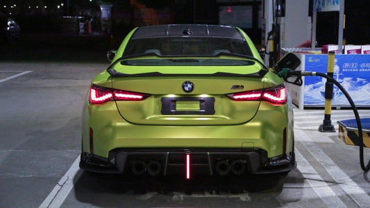 BMW M3 G80 G81 2021 2022 2023 2024 & M4 G82 G83 2021 2022 2023 2024 with Aftermarket Parts - AE V2 Style Rear Diffuser & Canards Carbon Fiber from ArmorExtend
