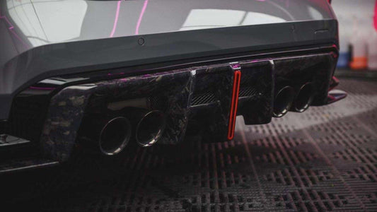 BMW M3 G80 G81 2021 2022 2023 2024 & M4 G82 G83 2021 2022 2023 2024 with Aftermarket Parts - AE V2 Style Rear Diffuser & Canards Carbon Fiber from ArmorExtend