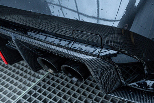 BMW M3 G80 G81 2021 2022 2023 2024 & M4 G82 G83 2021 2022 2023 2024 with Aftermarket Parts - AE V2 Style Rear Diffuser & Canards Carbon Fiber from ArmorExtend
