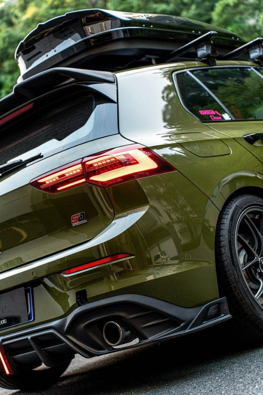 Volkswagen GTI & R-line MK8 2020 2021 2022 2023 2024 with Aftermarket Parts - AE Style Rear Roof Spoiler Carbon Fiber from ArmorExtend